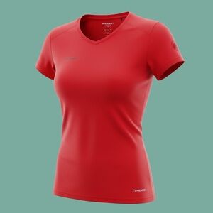 Mammut Vivid Red Short Sleeve Tee, Size Small